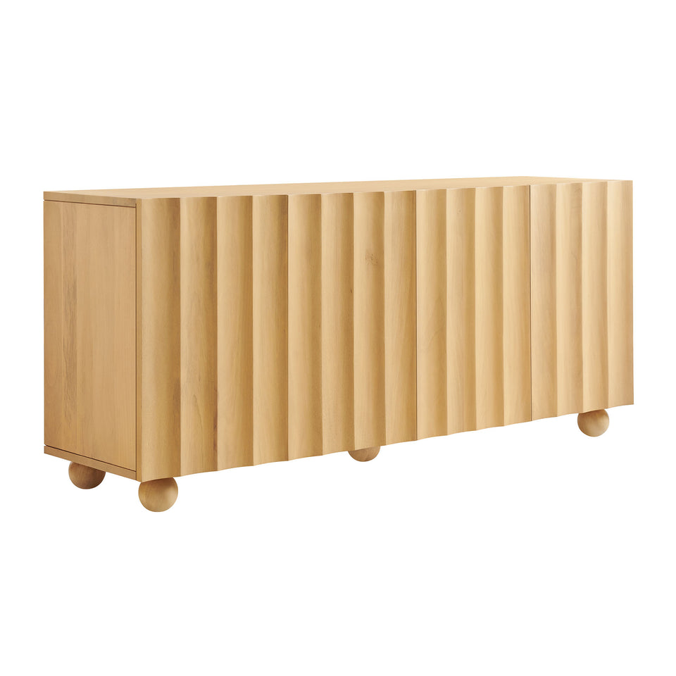 Sorren 72 Inch Scalloped Wood 4-Door Sideboard by Modway