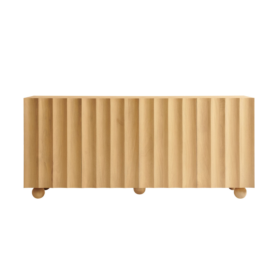 Sorren 72 Inch Scalloped Wood 4-Door Sideboard by Modway