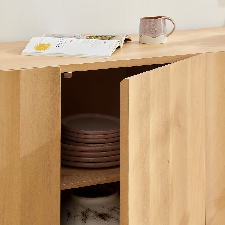 Sorren 72 Inch Scalloped Wood 4-Door Sideboard by Modway