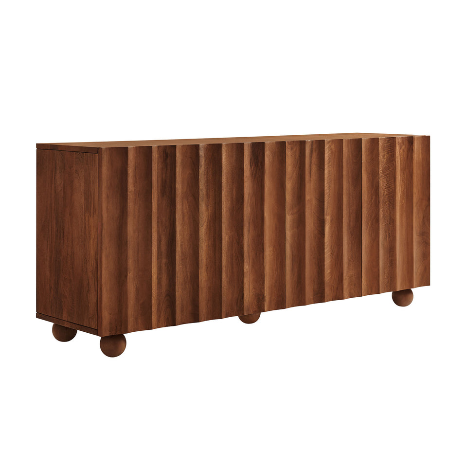 Sorren 72 Inch Scalloped Wood 4-Door Sideboard by Modway
