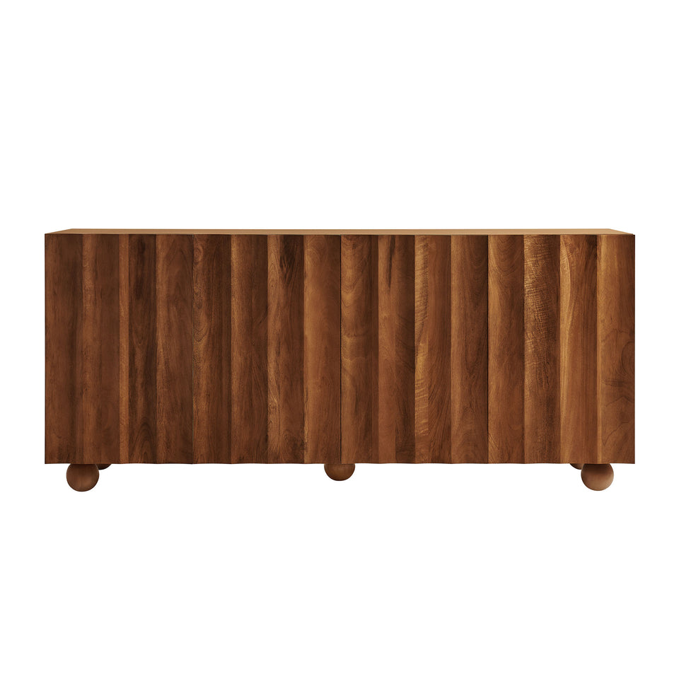 Sorren 72 Inch Scalloped Wood 4-Door Sideboard by Modway
