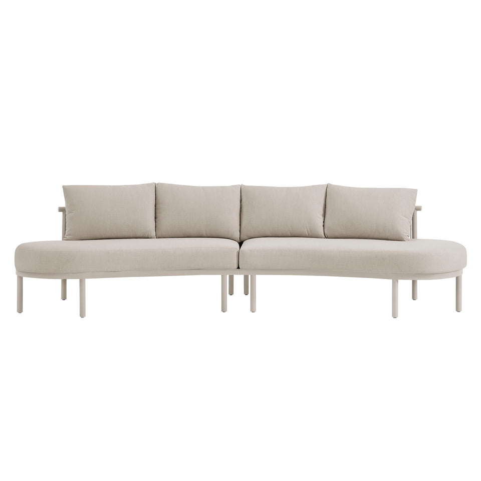 Porta 2 Piece Outdoor Patio Aluminum Modular Sofa by Modway