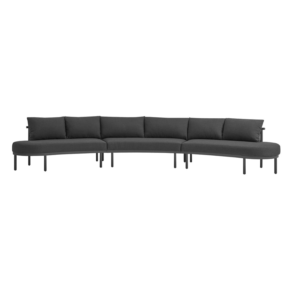 Porta 3 Piece Outdoor Patio Aluminum Modular Sofa by Modway