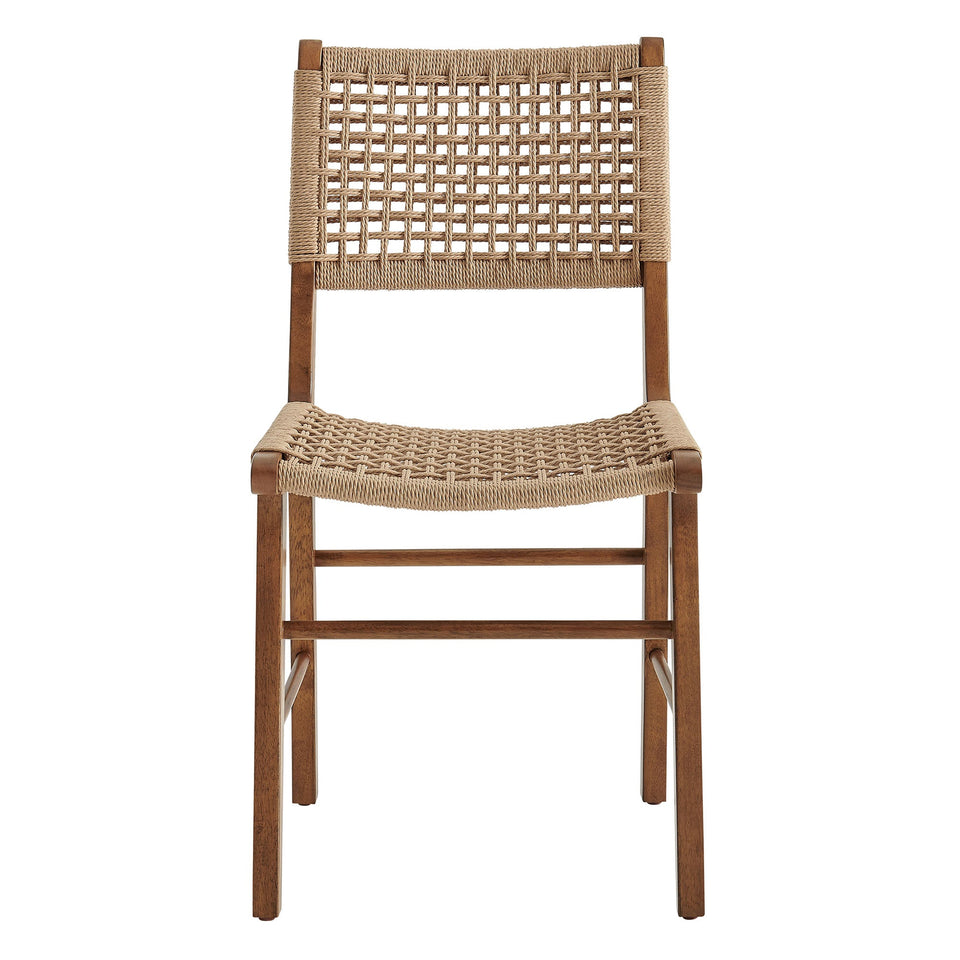 Tindra Woven Dining Chairs Set of 2 by Modway