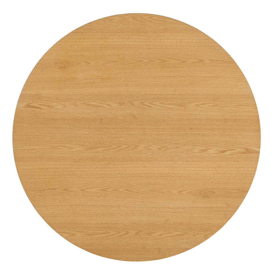 Renwick 47 Inch Oak Veneer Round Pedestal Dining Table by Modway