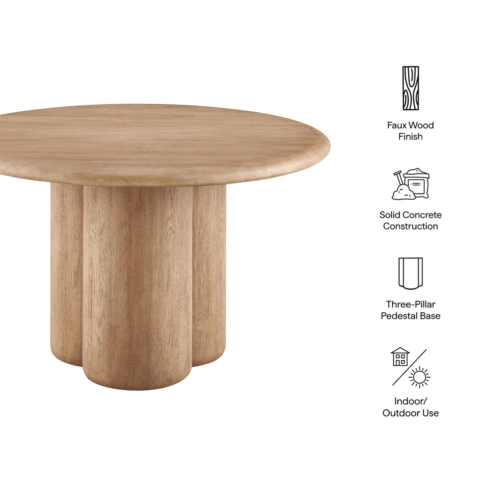 Tori 48 Inch Round Indoor and Outdoor Patio Dining Table by Modway