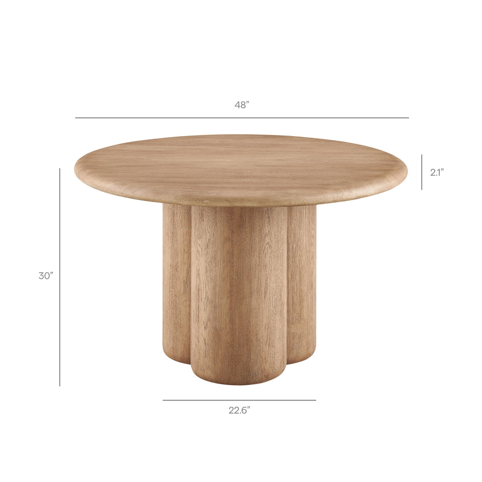 Tori 48 Inch Round Indoor and Outdoor Patio Dining Table by Modway