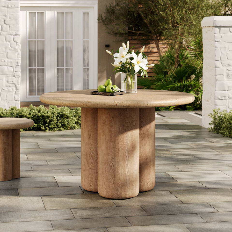 Tori 48 Inch Round Indoor and Outdoor Patio Dining Table by Modway