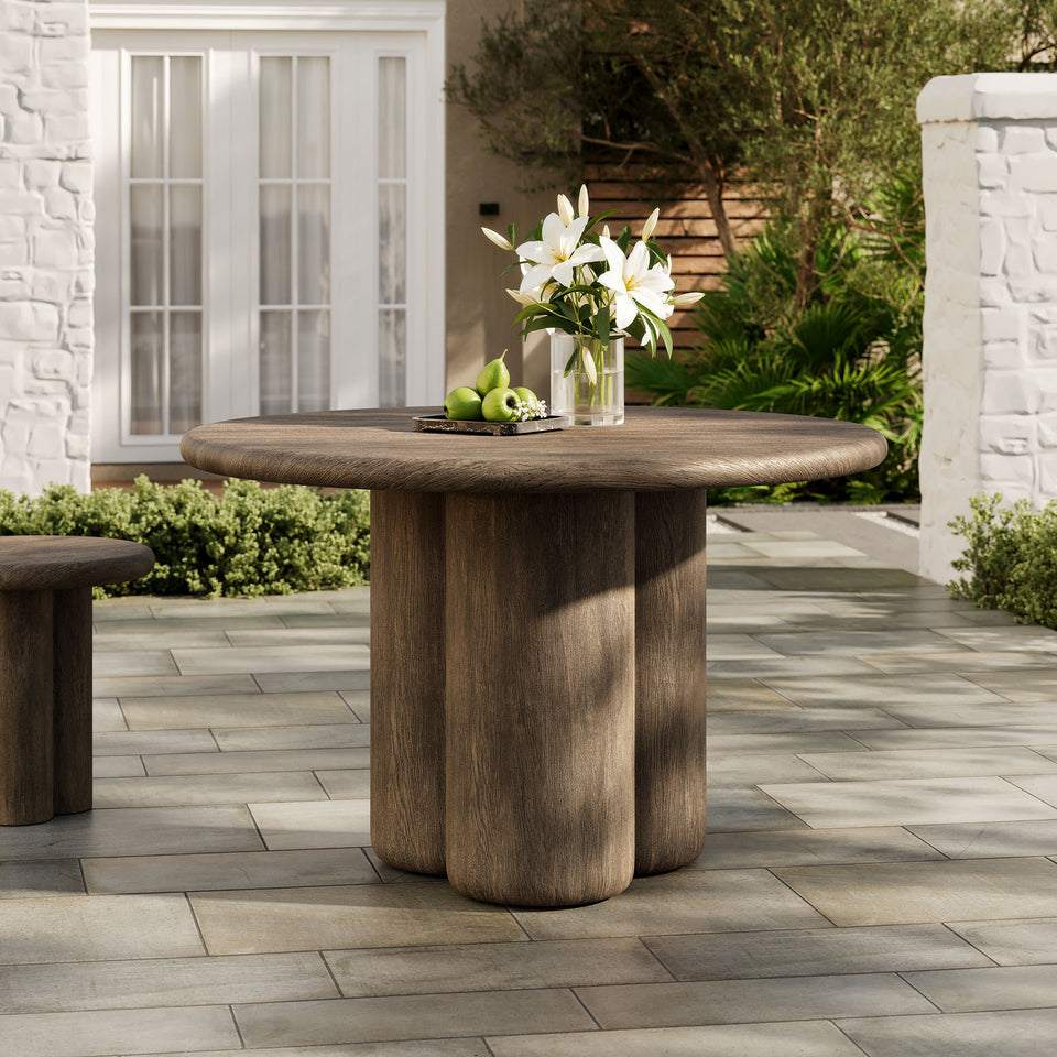 Tori 48 Inch Round Indoor and Outdoor Patio Dining Table by Modway