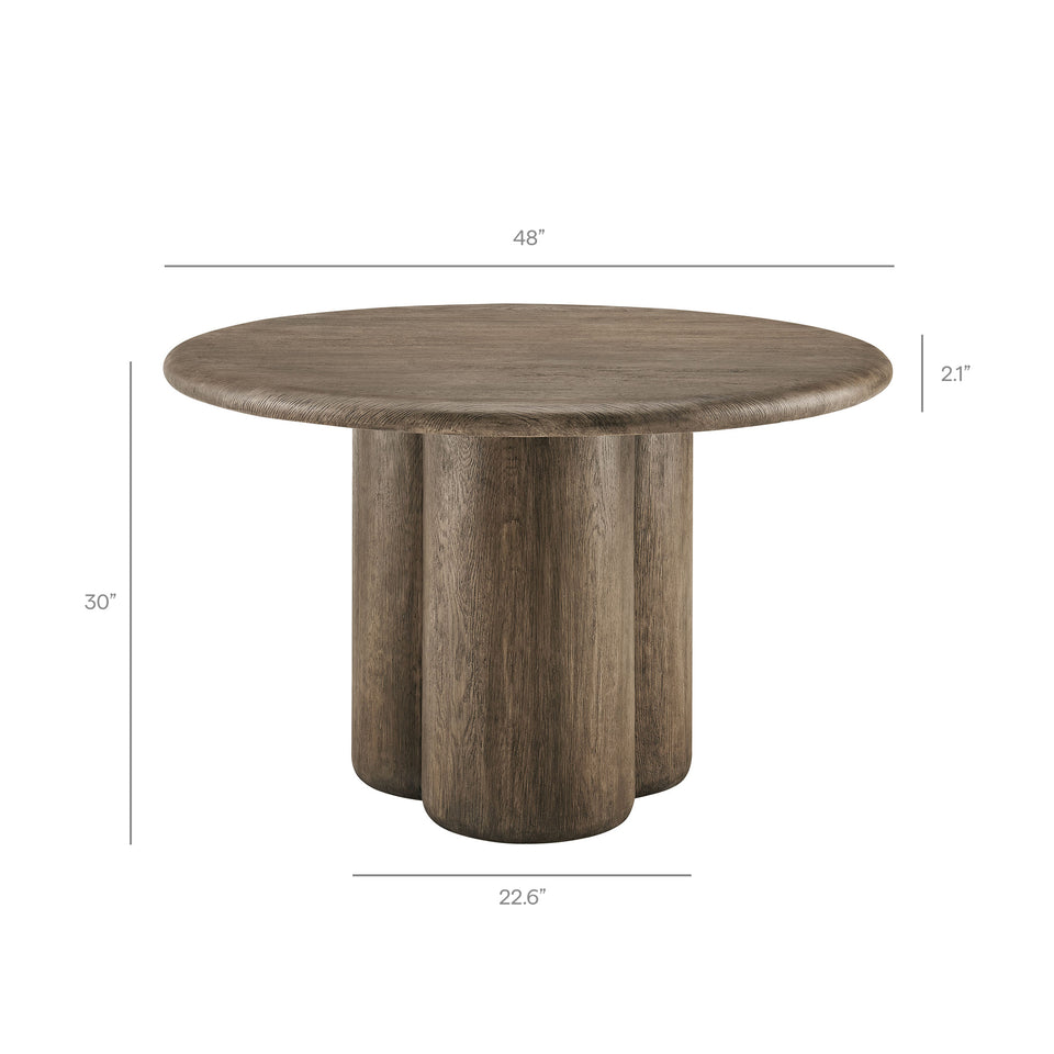 Tori 48 Inch Round Indoor and Outdoor Patio Dining Table by Modway