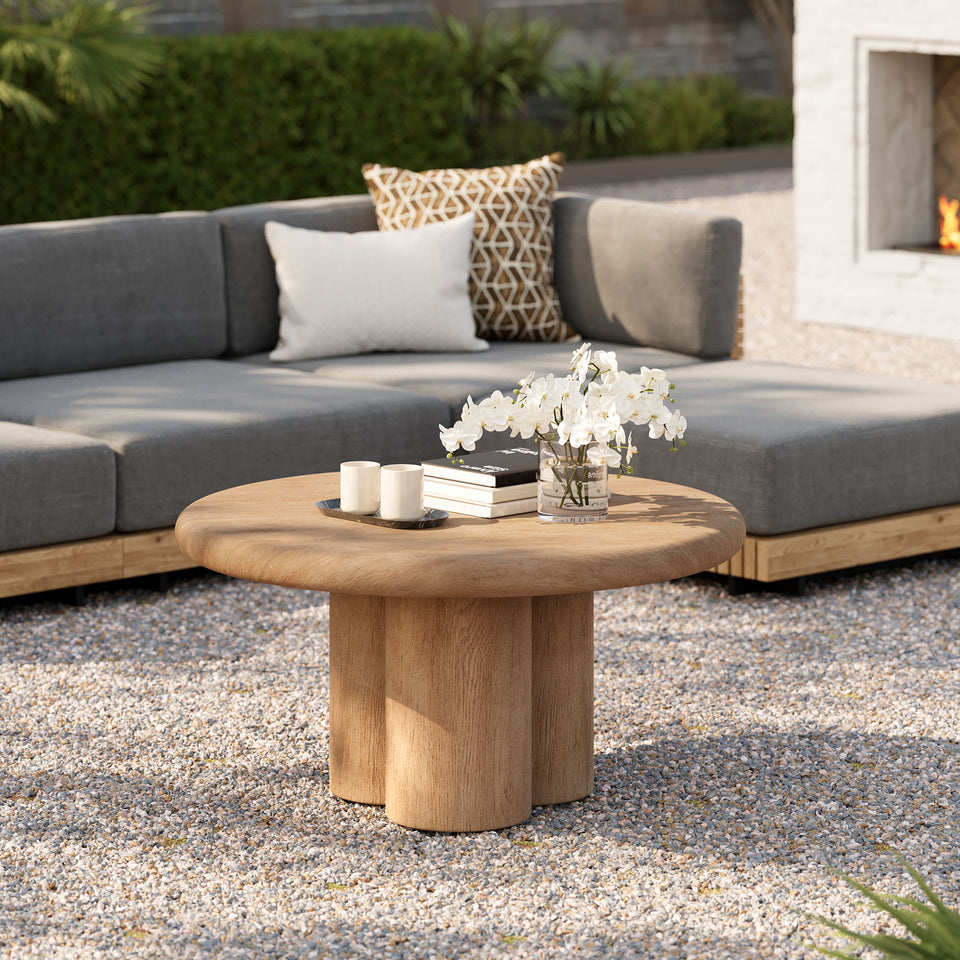 Tori 31 Inch Round Indoor and Outdoor Patio Coffee Table by Modway