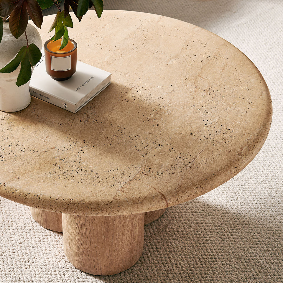 Tori 31 Inch Round Indoor and Outdoor Patio Coffee Table by Modway