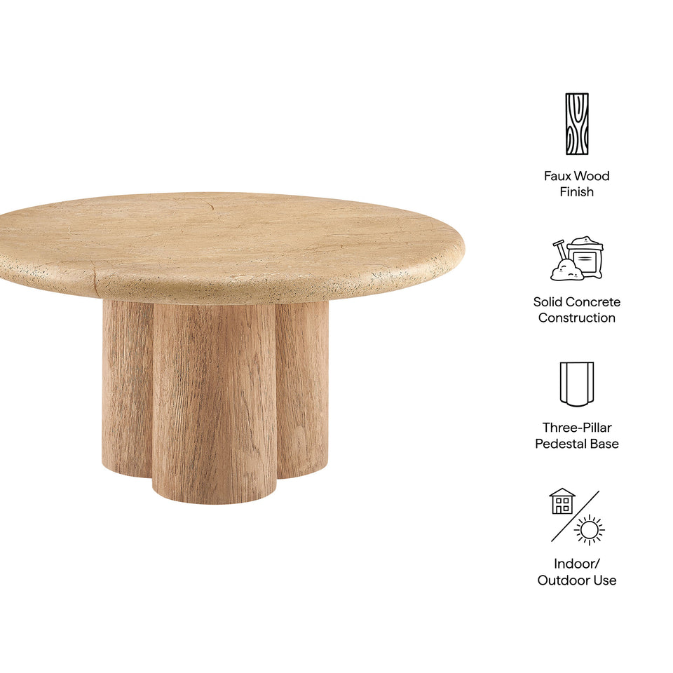 Tori 31 Inch Round Indoor and Outdoor Patio Coffee Table by Modway