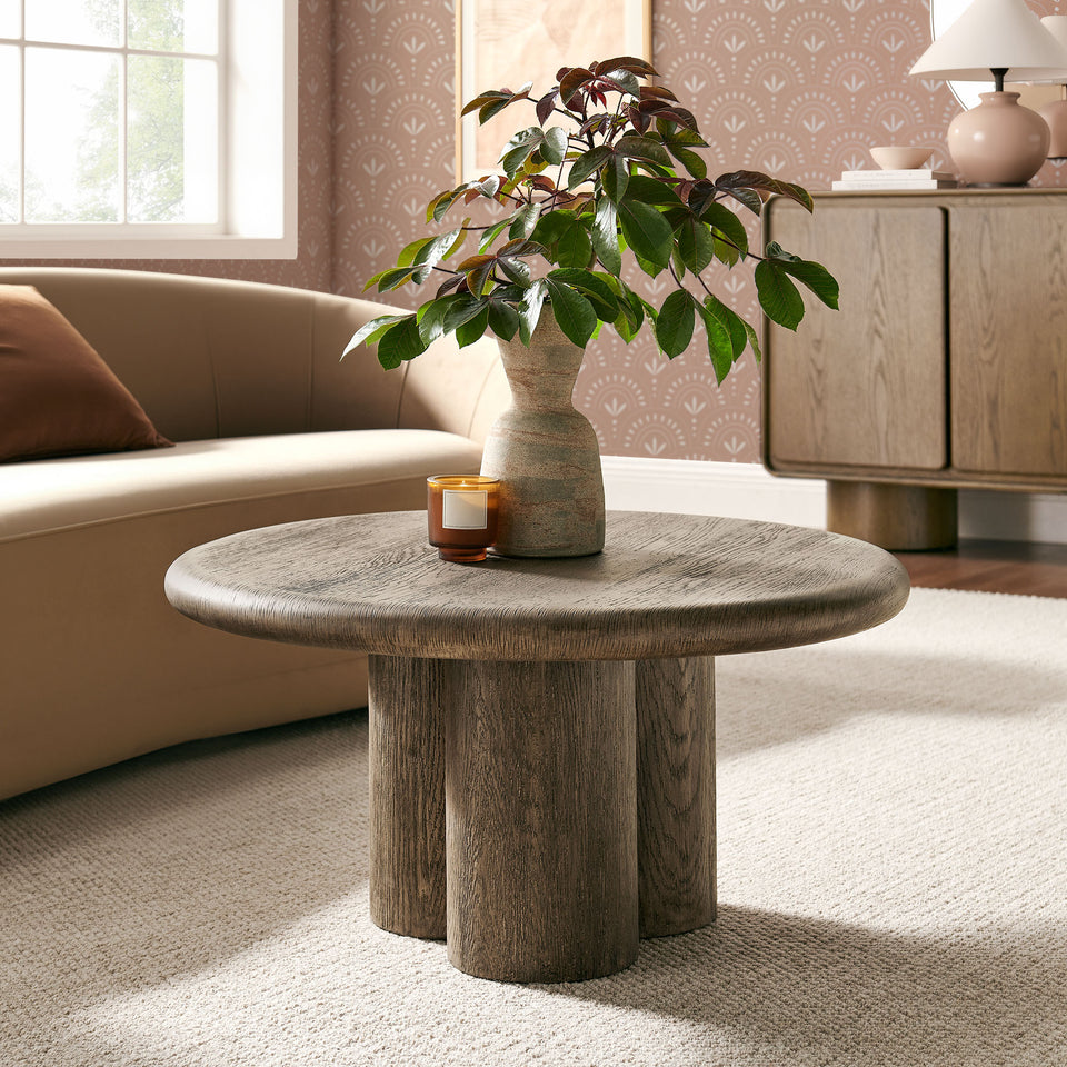 Tori 31 Inch Round Indoor and Outdoor Patio Coffee Table by Modway