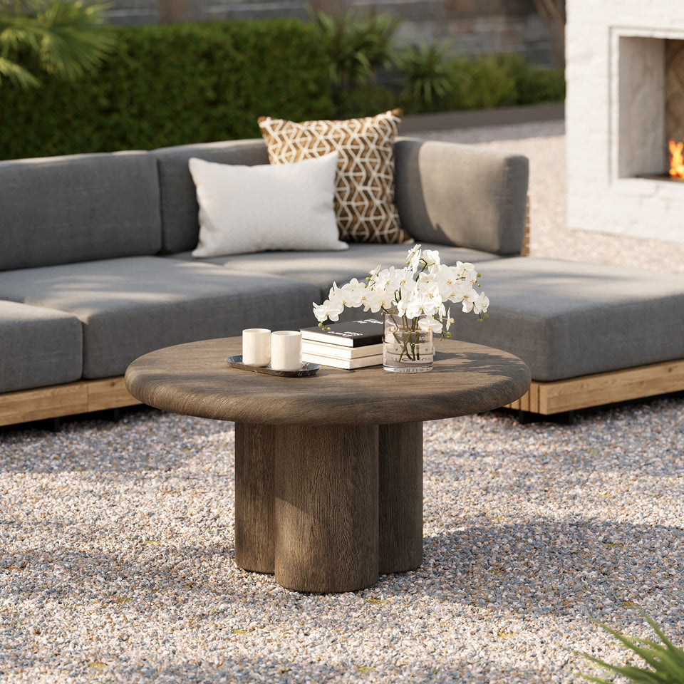 Tori 31 Inch Round Indoor and Outdoor Patio Coffee Table by Modway