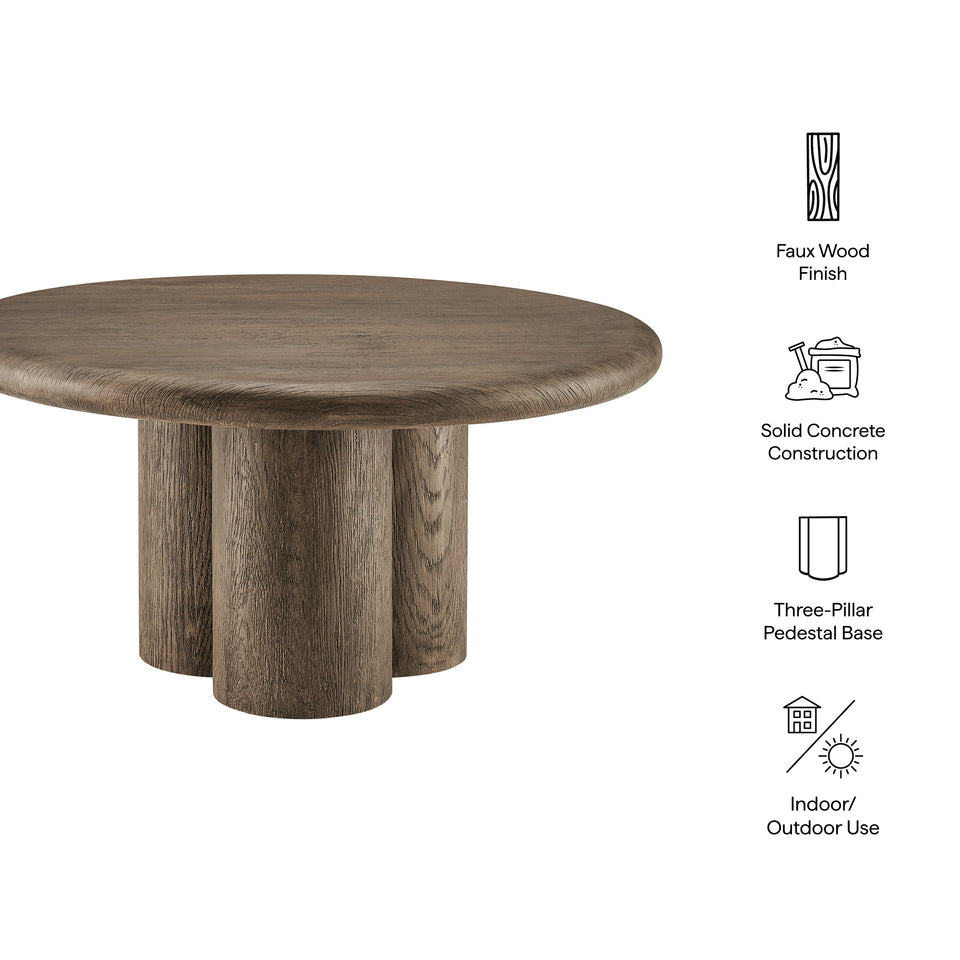 Tori 31 Inch Round Indoor and Outdoor Patio Coffee Table by Modway