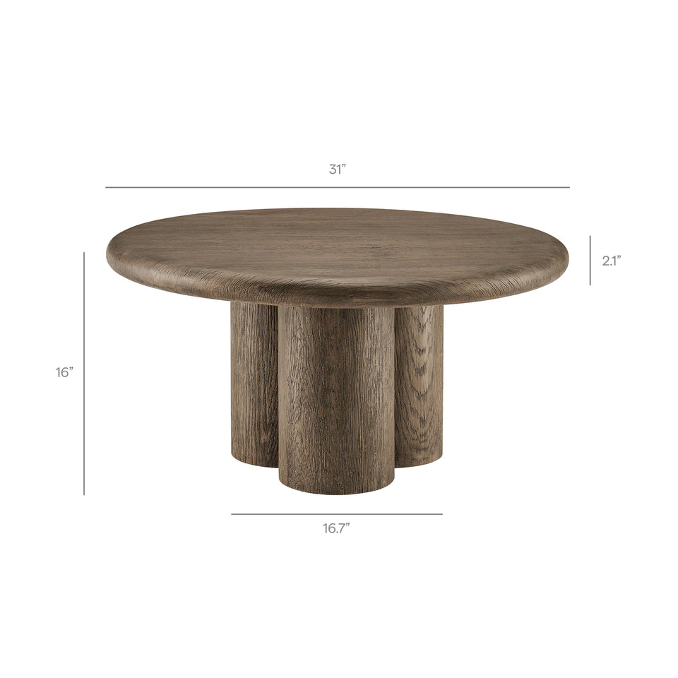 Tori 31 Inch Round Indoor and Outdoor Patio Coffee Table by Modway