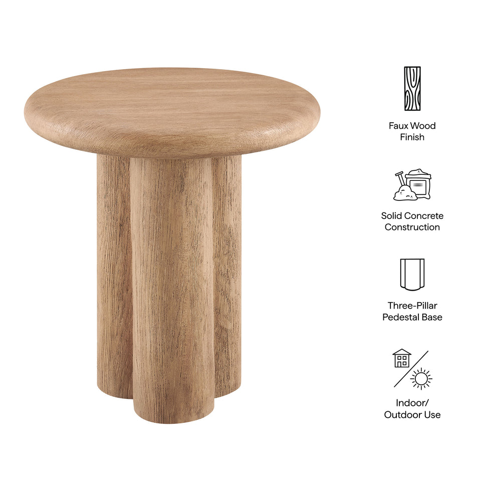 Tori 20 Inch Round Indoor and Outdoor Patio Side Table by Modway