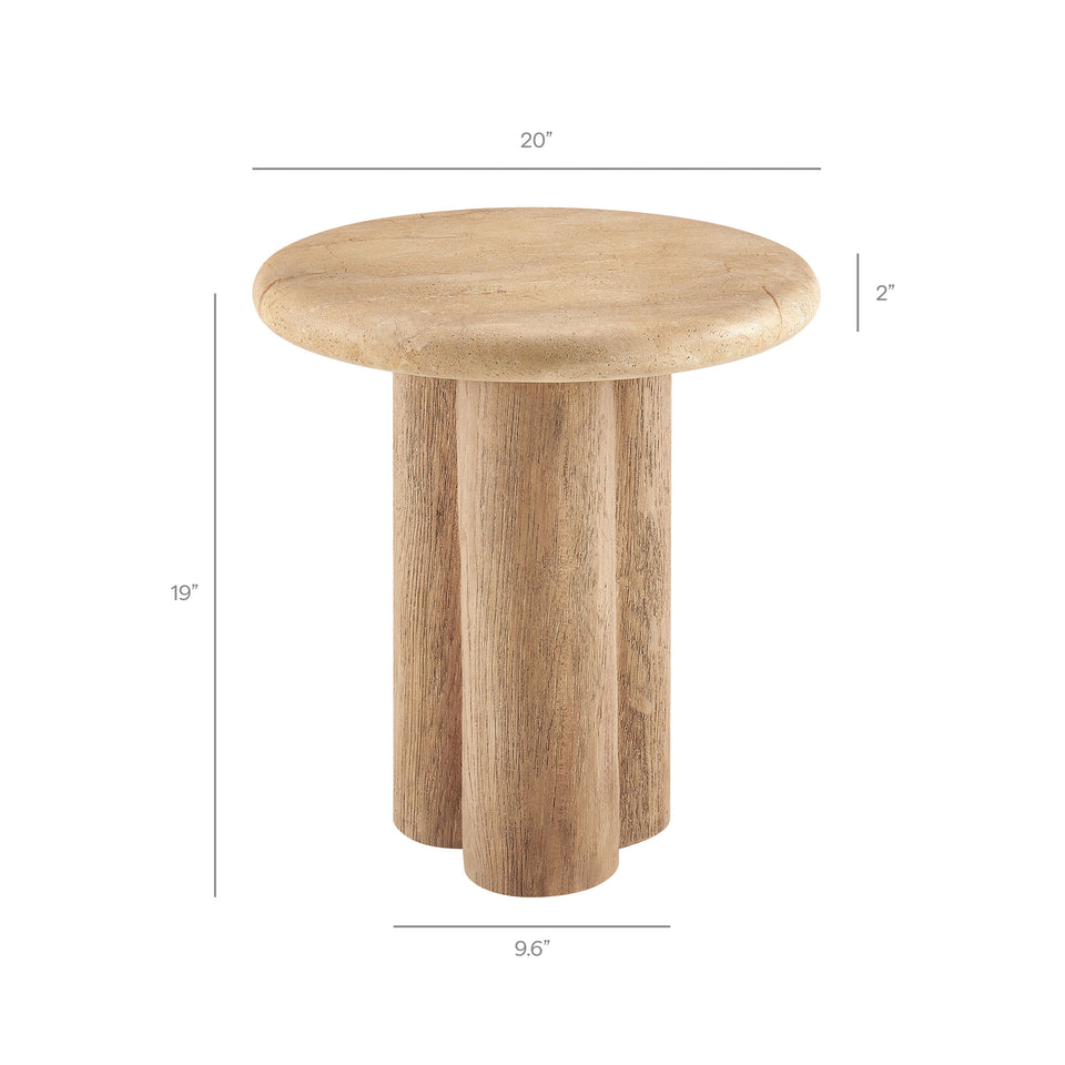 Tori 20 Inch Round Indoor and Outdoor Patio Side Table by Modway