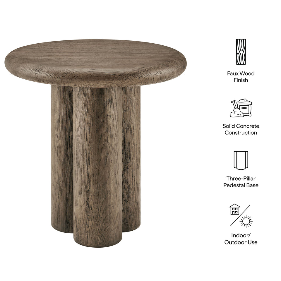 Tori 20 Inch Round Indoor and Outdoor Patio Side Table by Modway