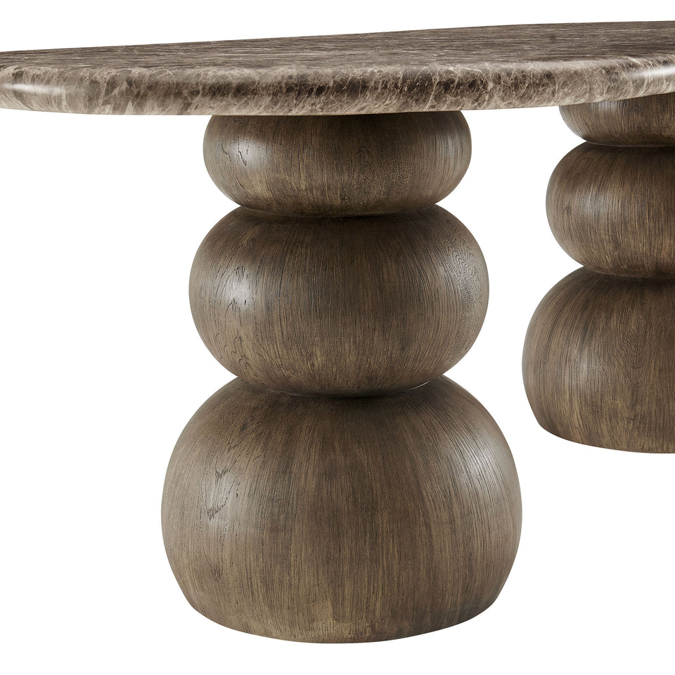 Pietra Indoor Outdoor Patio Oval Dining Table by Modway