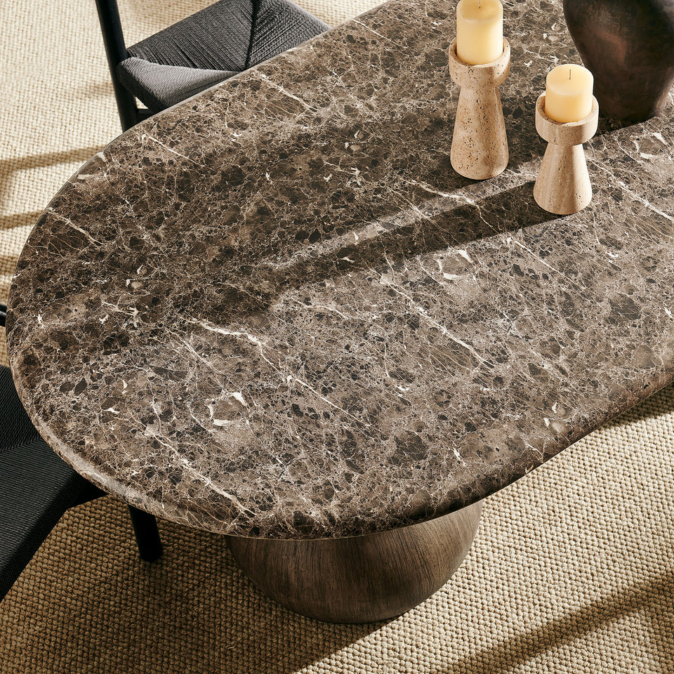 Pietra Indoor Outdoor Patio Oval Dining Table by Modway