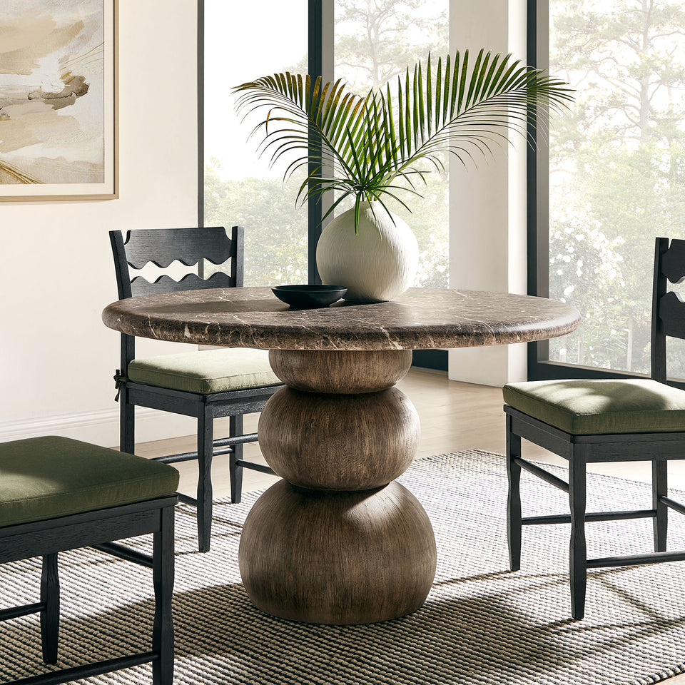 Pietra Indoor Outdoor Patio Round Dining Table by Modway