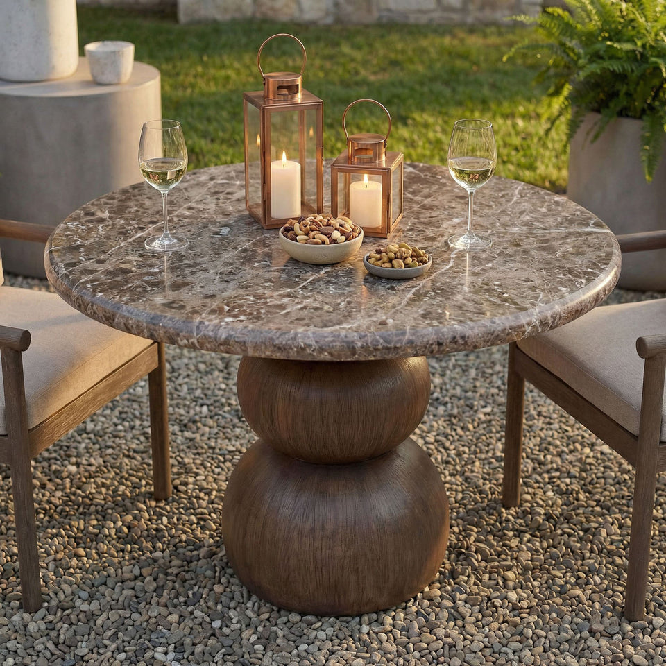 Pietra Indoor Outdoor Patio Round Dining Table by Modway