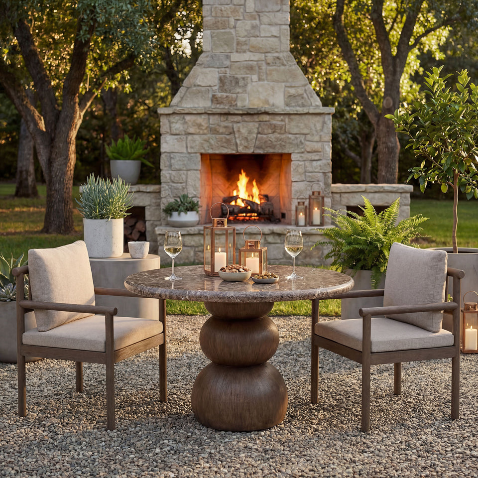 Pietra Indoor Outdoor Patio Round Dining Table by Modway