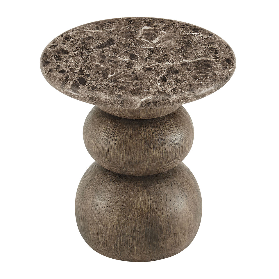 Pietra Indoor Outdoor Patio Round Side Table by Modway