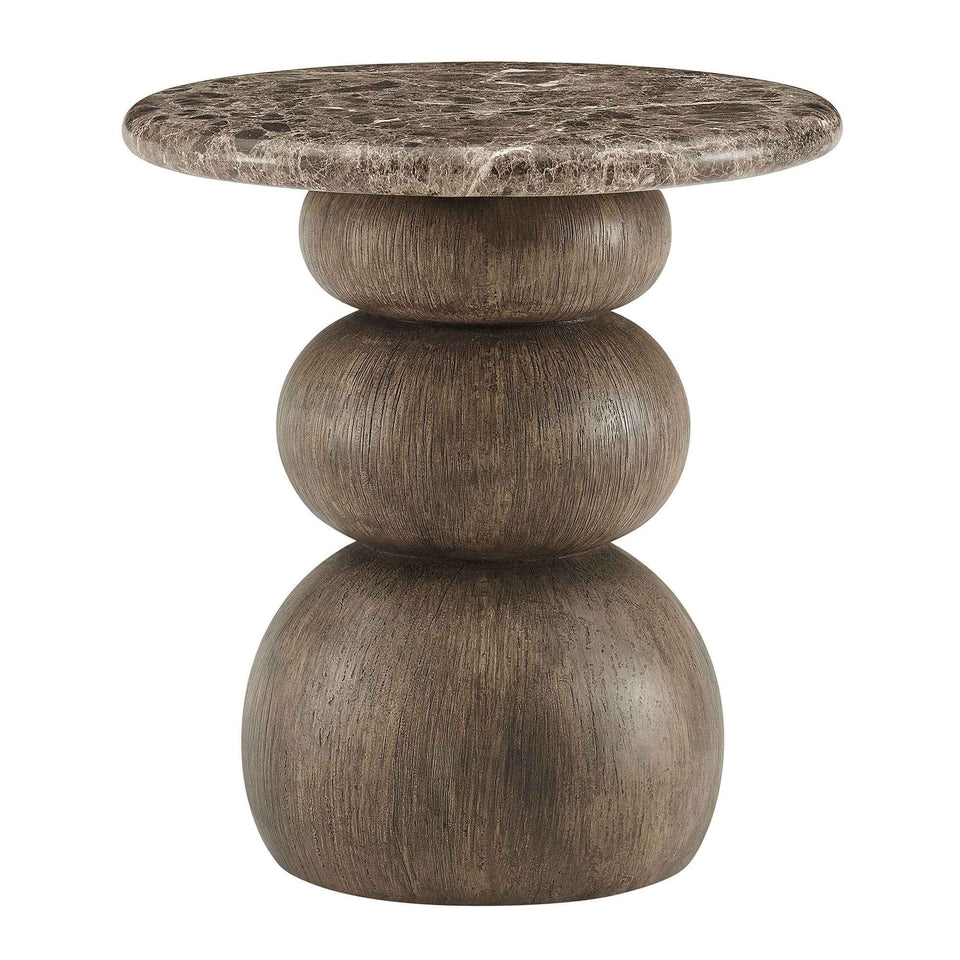 Pietra Indoor Outdoor Patio Round Side Table by Modway