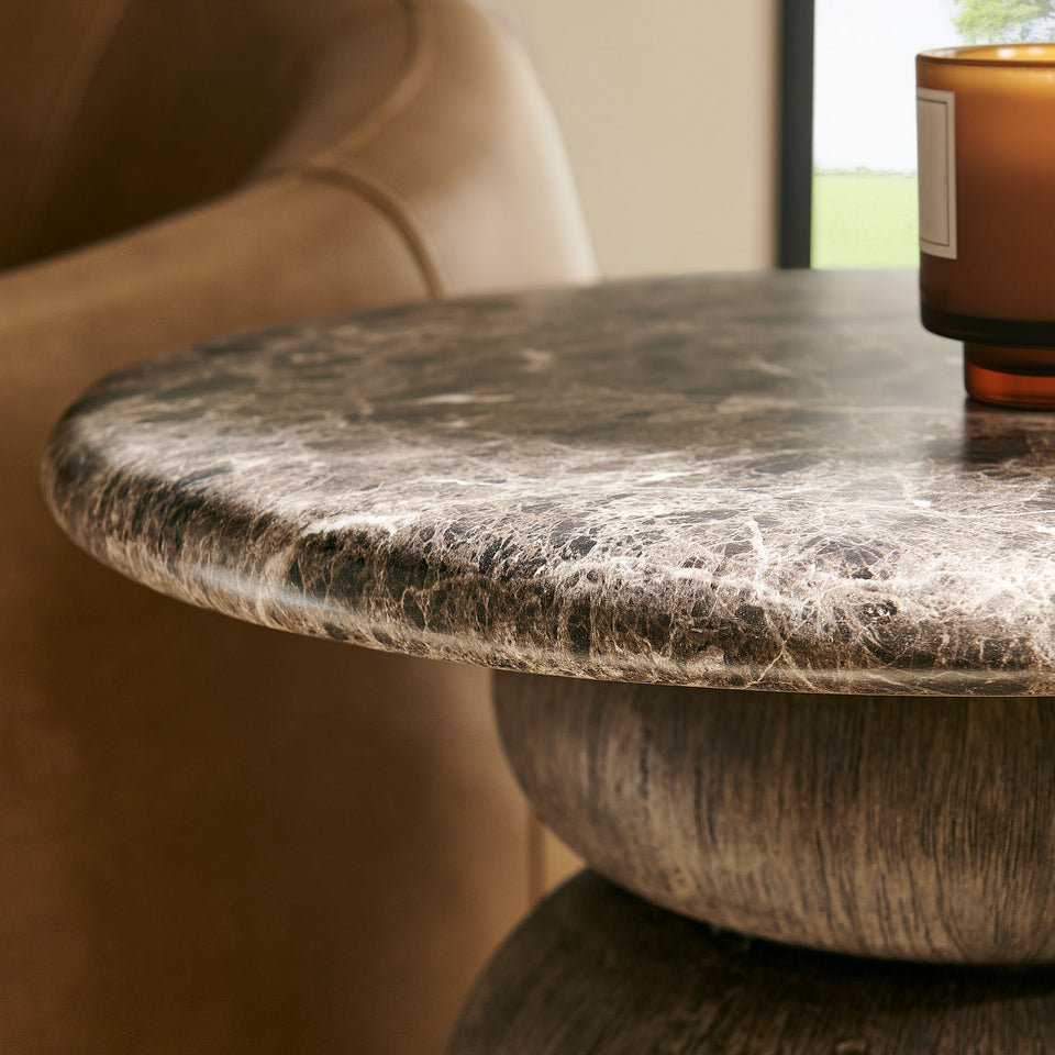 Pietra Indoor Outdoor Patio Round Side Table by Modway