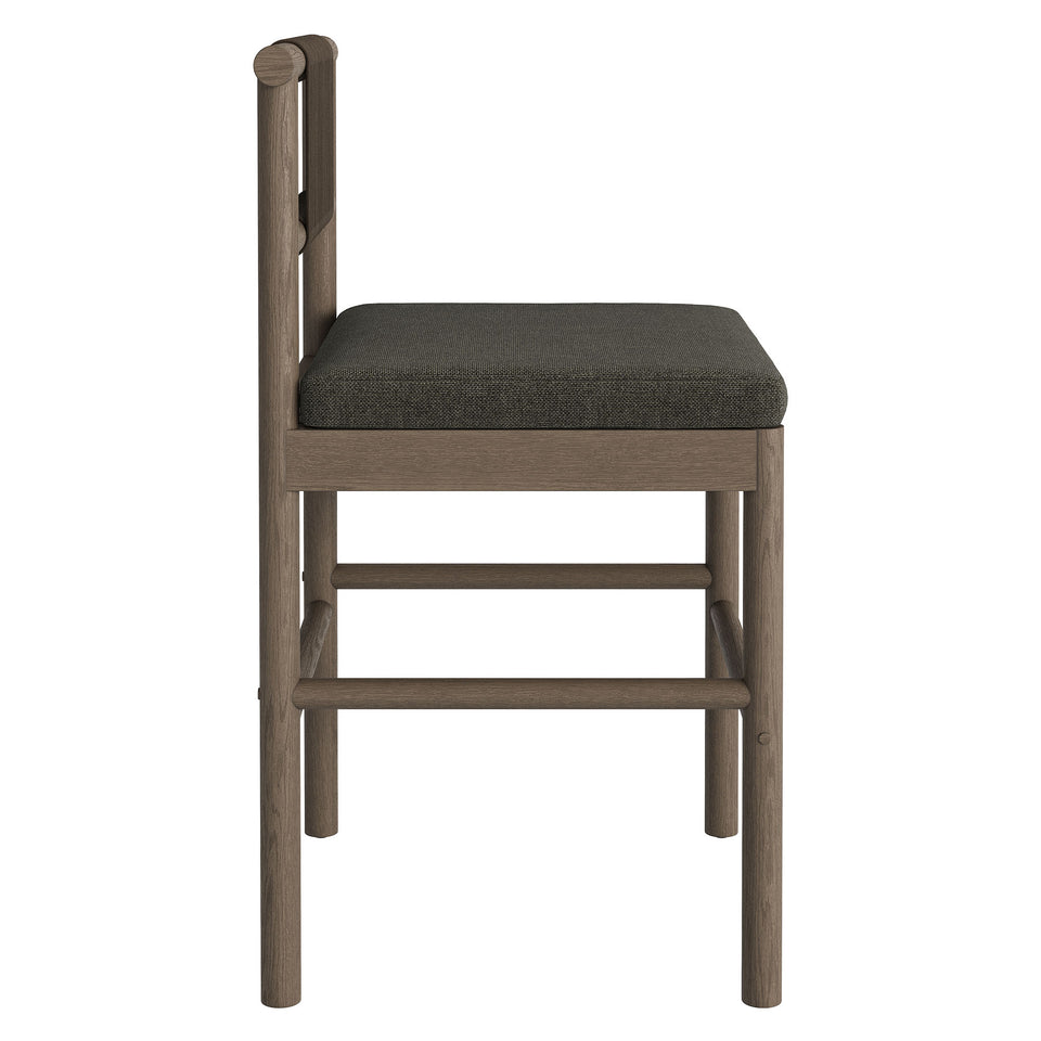 Eleni Outdoor Patio Teak Wood Counter Stools Set of 2 by Modway