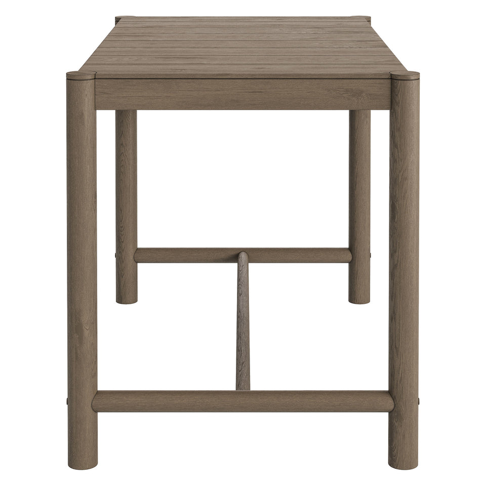 Eleni Rectangle 56-Inch Outdoor Patio Teak Wood Rectangular Bar Table by Modway
