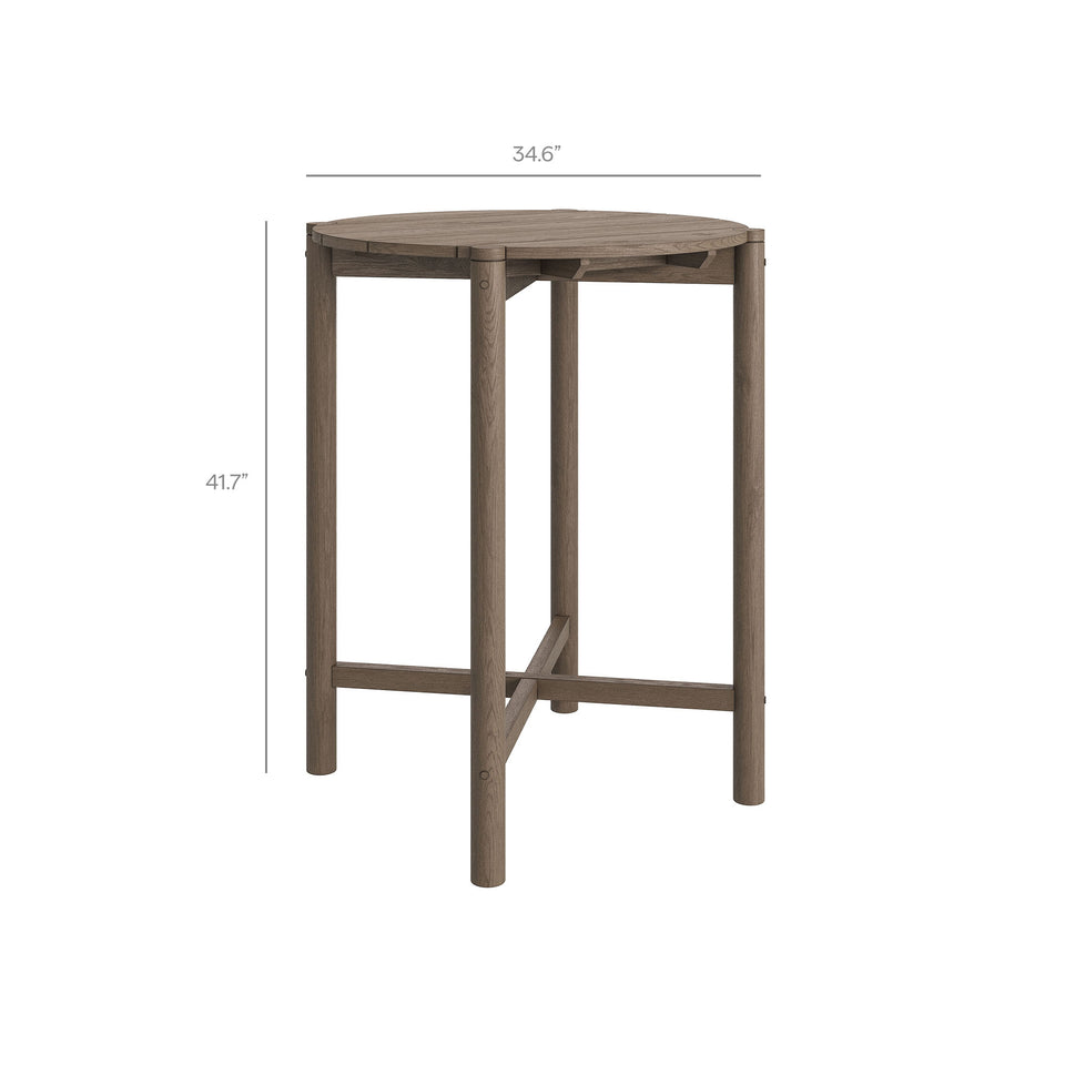 Eleni 3-Piece Outdoor Patio Teak Wood Bar Set by Modway