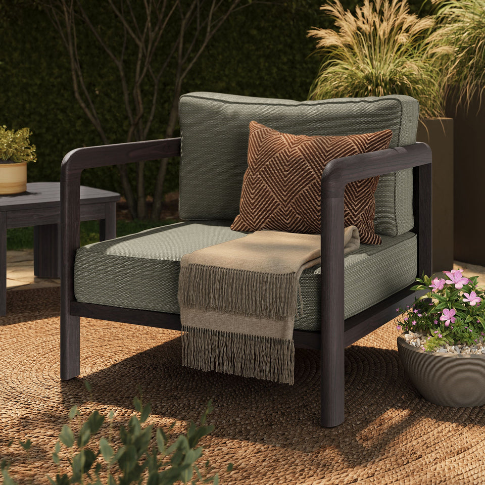 Kona Outdoor Teak Wood Armchair by Modway