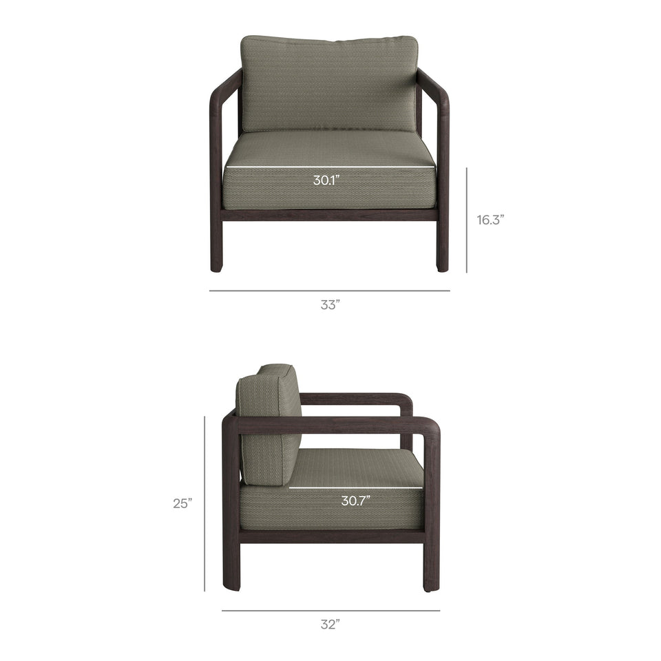 Kona Outdoor Teak Wood Armchair by Modway