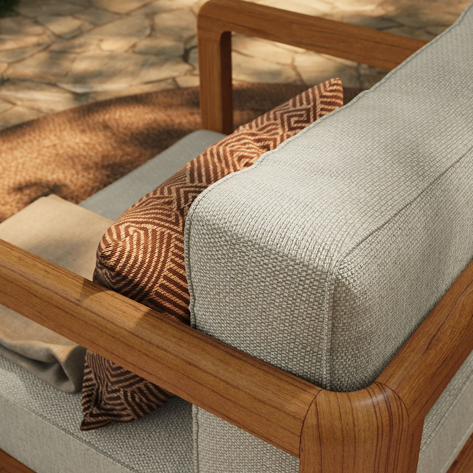 Kona Outdoor Teak Wood Armchair by Modway