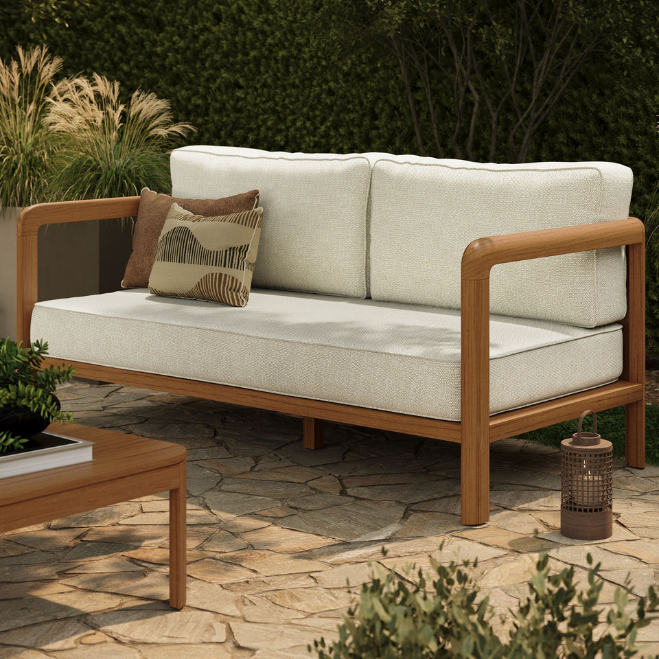 Kona Outdoor Teak Wood Loveseat by Modway