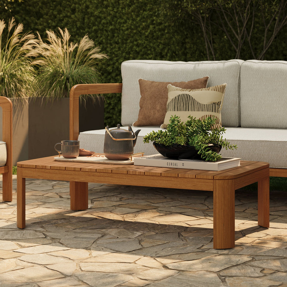 Kona 47 Inch Outdoor Teak Wood Coffee Table by Modway