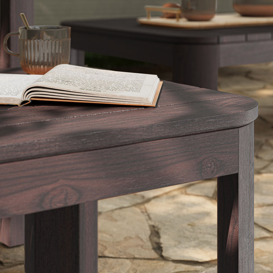 Kona Outdoor Teak Wood Side Table by Modway