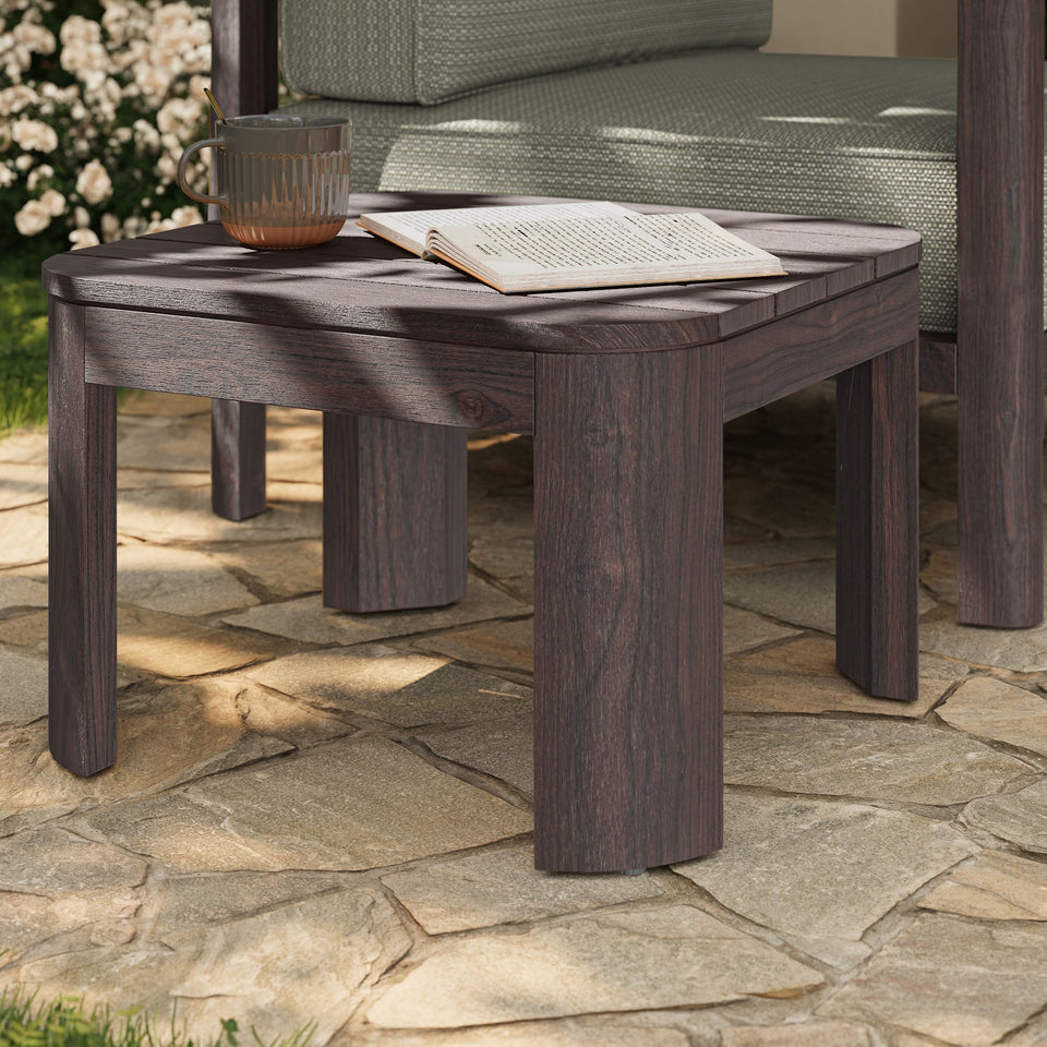 Kona Outdoor Teak Wood Side Table by Modway