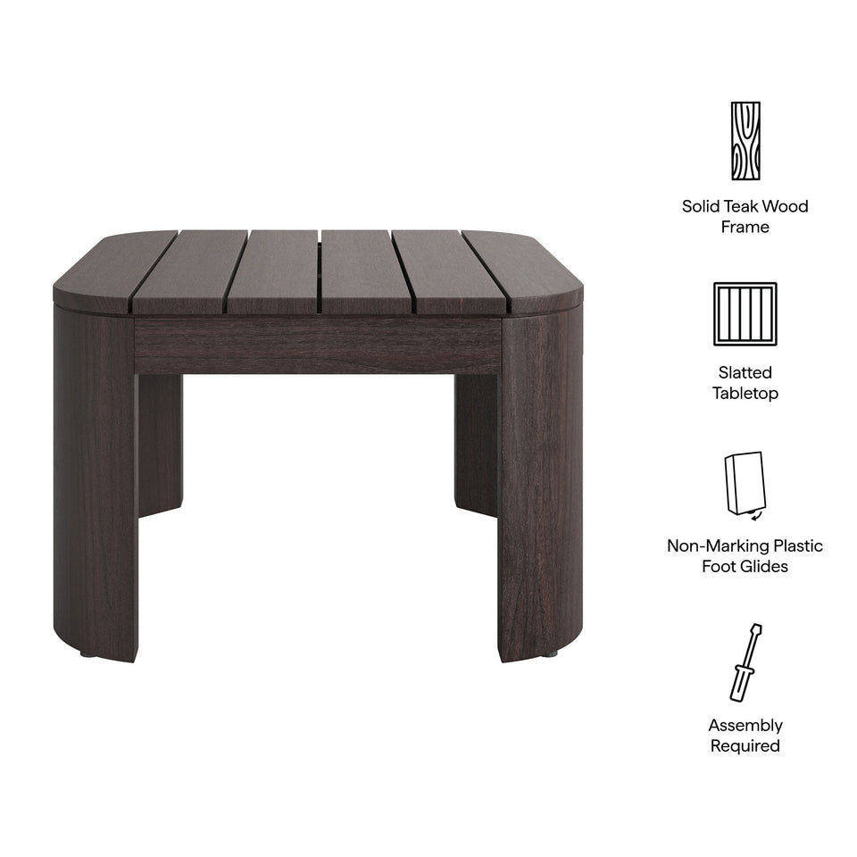 Kona Outdoor Teak Wood Side Table by Modway