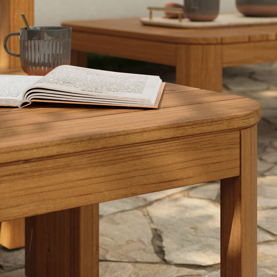 Kona Outdoor Teak Wood Side Table by Modway