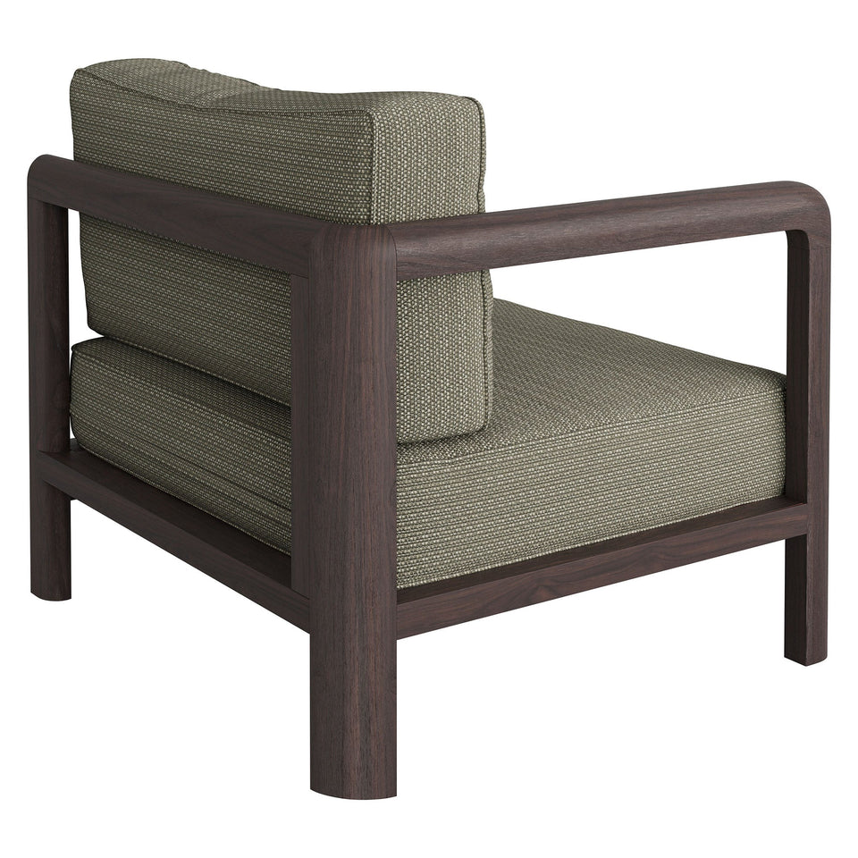 Kona Outdoor Teak Wood Left-Arm Facing Modular Armchair by Modway