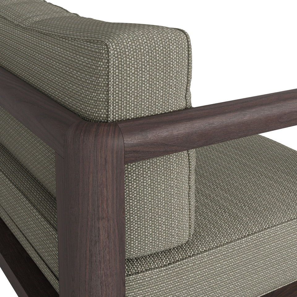 Kona Outdoor Teak Wood Left-Arm Facing Modular Armchair by Modway