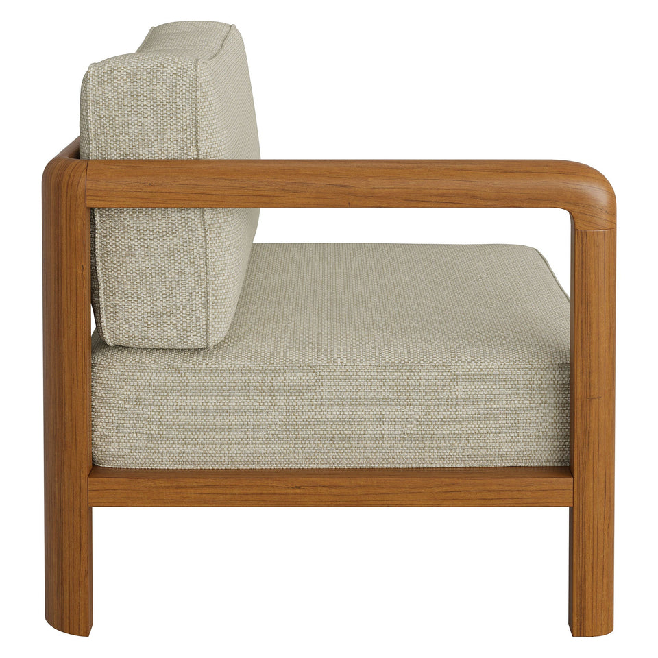 Kona Outdoor Teak Wood Left-Arm Facing Modular Armchair by Modway