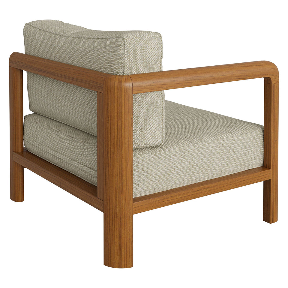 Kona Outdoor Teak Wood Left-Arm Facing Modular Armchair by Modway