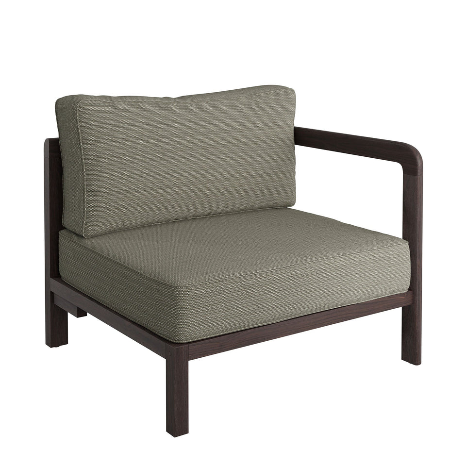 Kona 5-Piece Outdoor Teak Wood Corner Modular Sofa by Modway