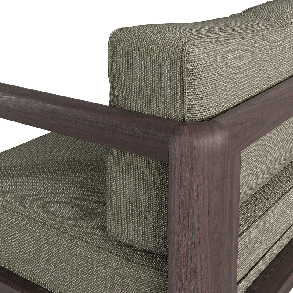 Kona Outdoor Teak Wood Right-Arm Facing Modular Armchair by Modway